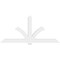 Ekena Millwork Redmond Architectural Grade PVC Gable Bracket, 96"W x 44"H x 4"D x 6"F, 11/12 Pitch GBP096X44X0406RED00 - alternate 5
